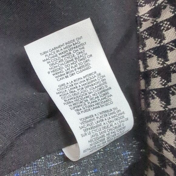 CAbi Jacket Womens Medium Blue #5294 Reina Houndstooth Club Jacket Cropped Prep - Picture 8 of 10